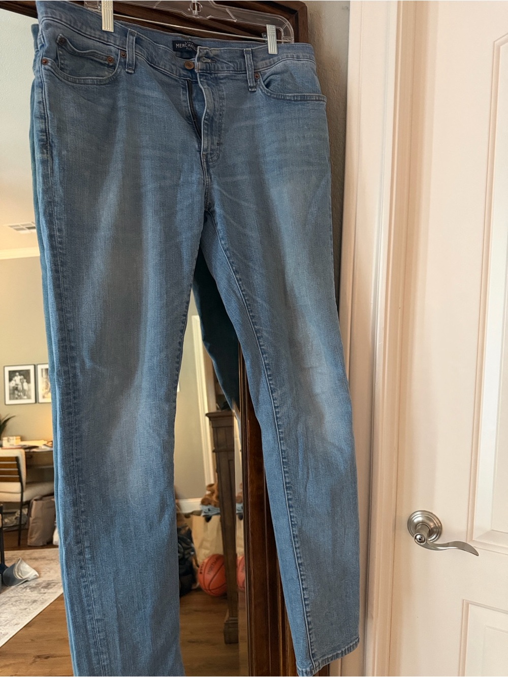 J. Crew Mercantile Flex Slim Jeans in Light Blue Denim